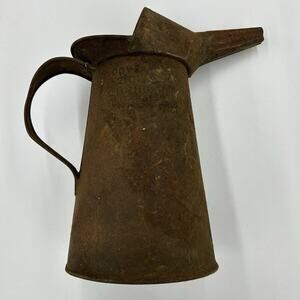 VINTAGE DOVER 2 QUART QT OIL CAN PITCHER DISPENSER WITH HANDLE & SPOUT
